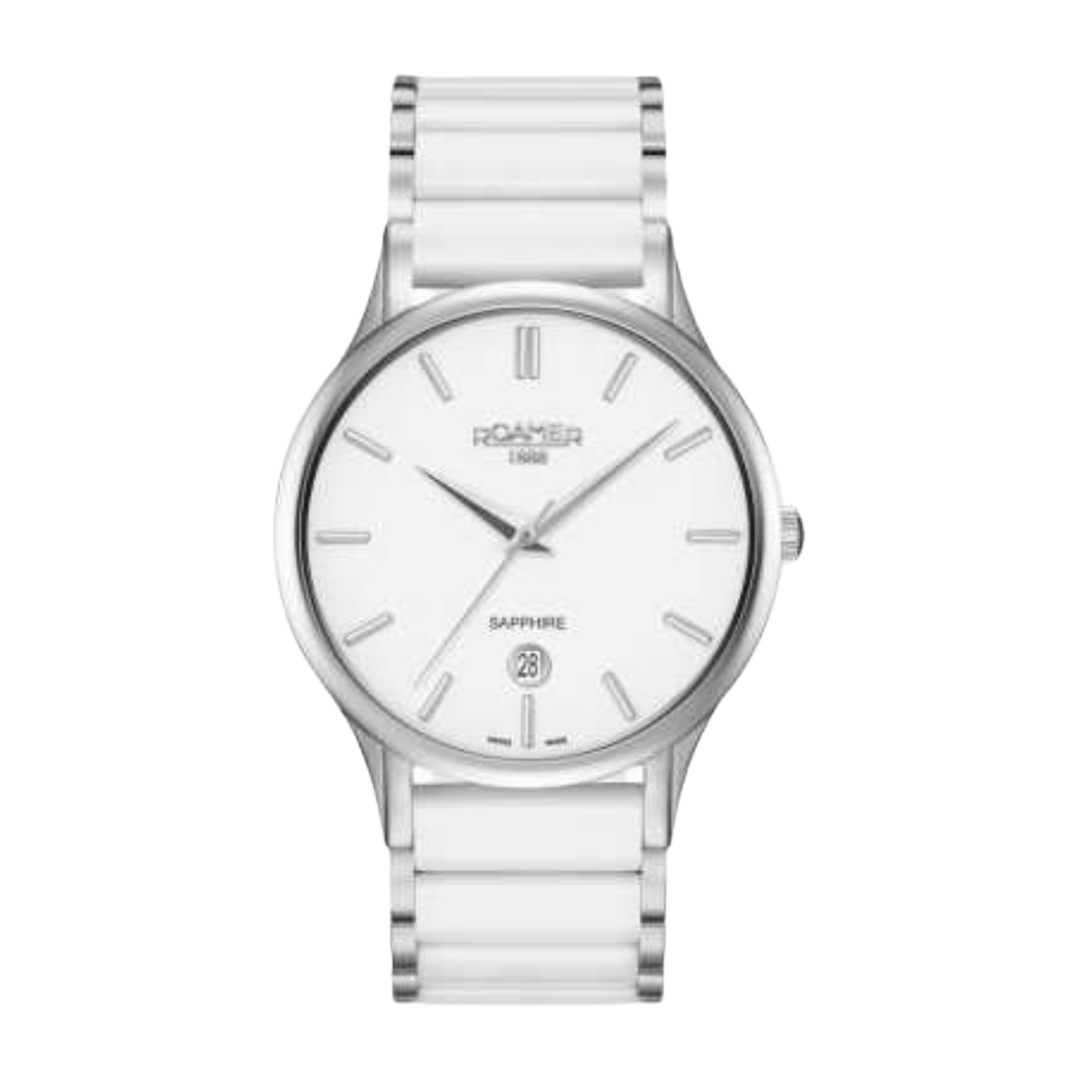 Roamer | C-Line | White Dial | White Ceramic Bracelet  657844 41 25 60 Women's Watch