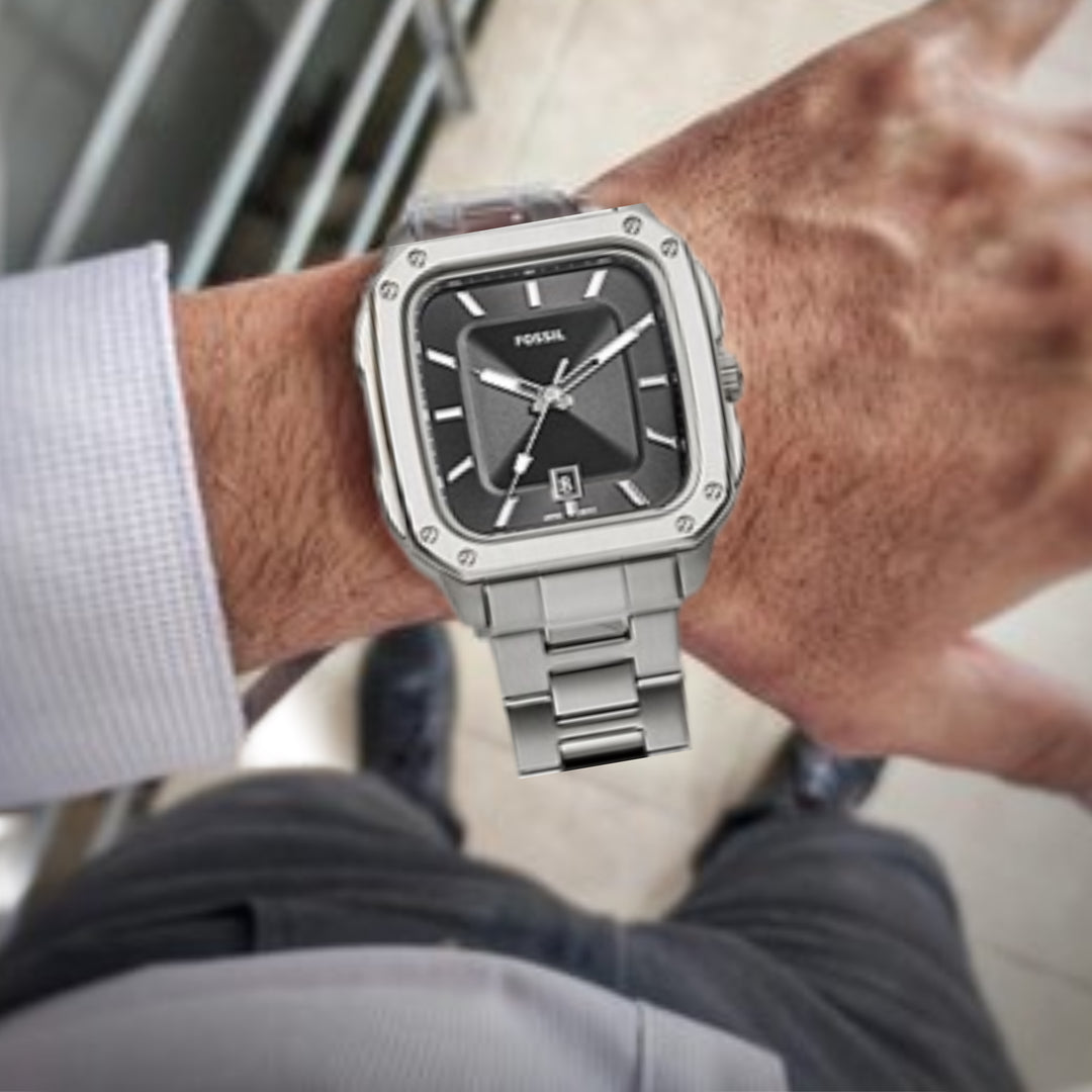 Fossil Inscription | Black Dial | Stainless Steel Bracelet FS5933 Men’s Watch