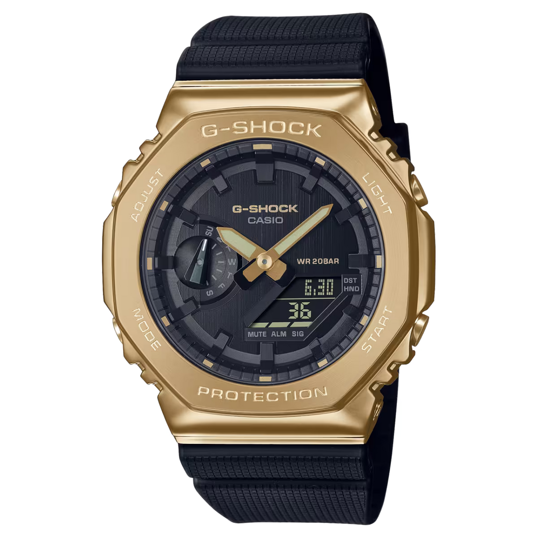 Casio GM-2100G-1A9ER G-Shock Gold Case Black Strap Men's Watch