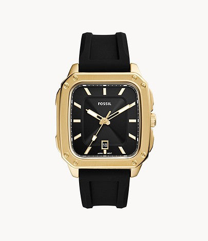 Fossil Inscription | Black Dial | Black Silicone Strap FS5981 Men’s Watch