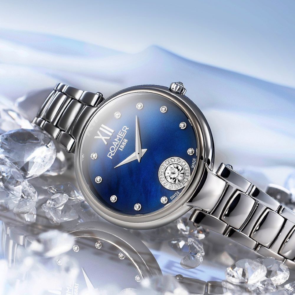 Roamer Aphrodite Blue MOP Dial Steel Bracelet  600843 41 49 50 Women's Watch