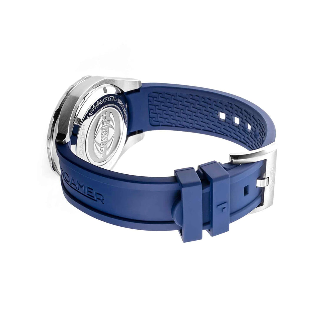 Roamer Rockshell MKIII 867833 41 55 02 Scuba Grey Dial / Blue Silicone Strap Men's Watch