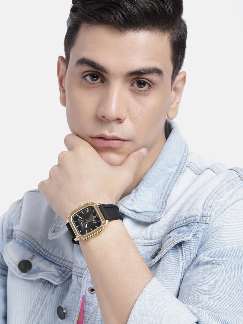 Fossil Inscription | Black Dial | Black Silicone Strap FS5981 Men’s Watch