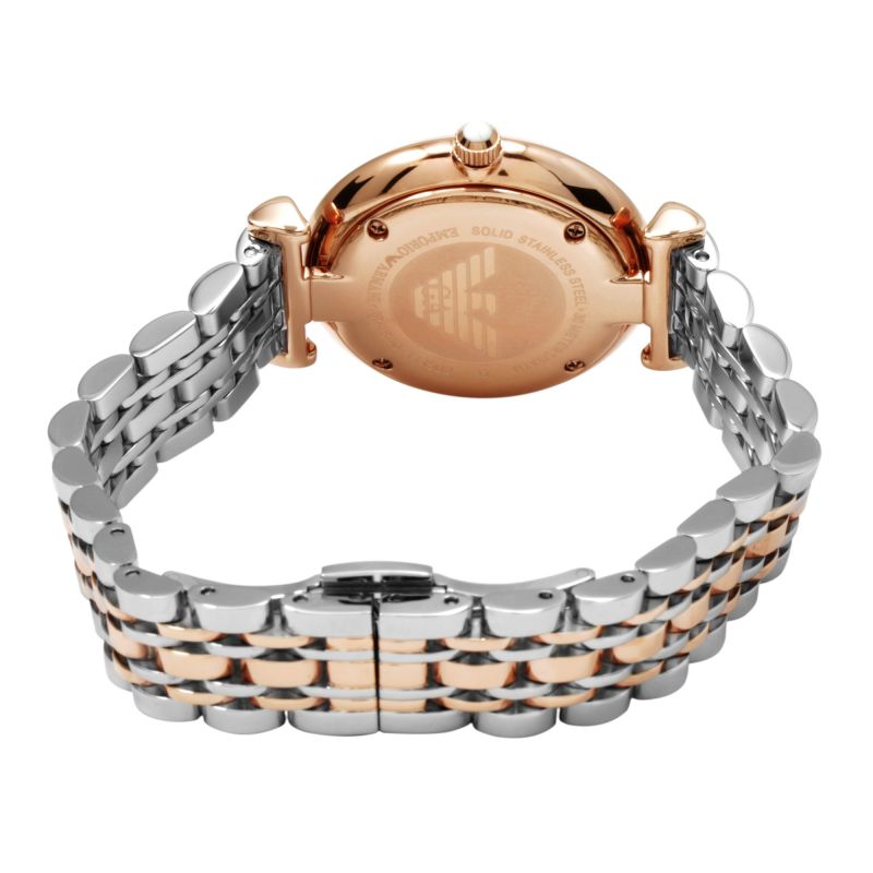 Emporio Armani AR1840 Grey Dial Two Tone Stainless Steel Bracelet Women's Watch