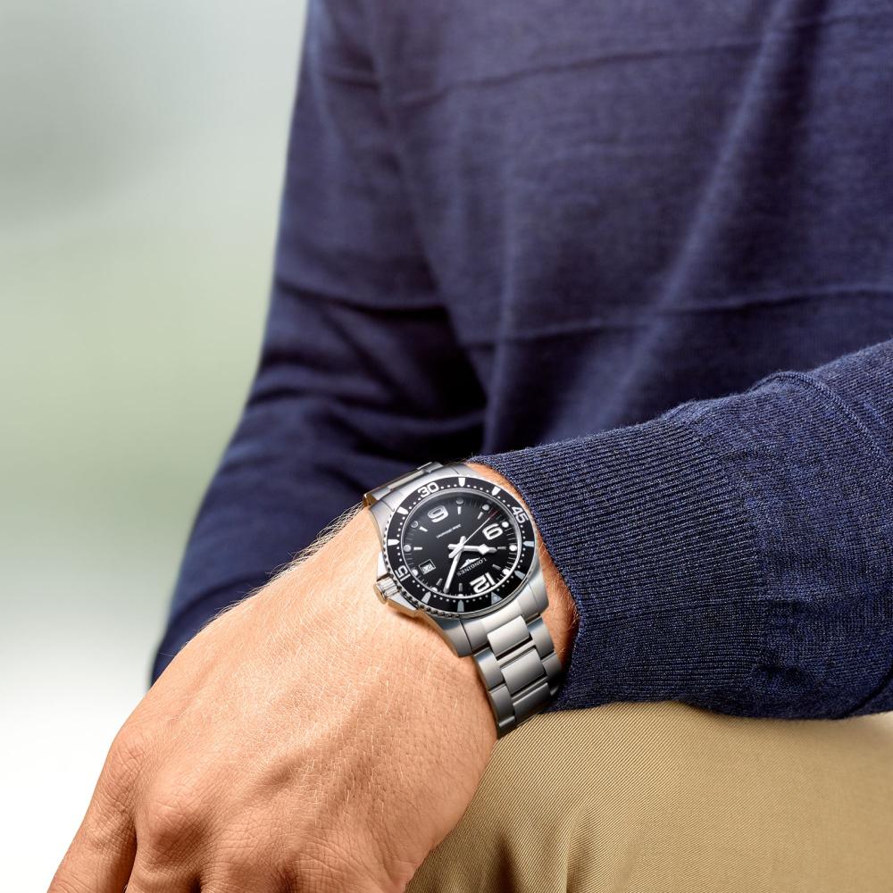 LONGINES L37404566 HydroConquest 41mm Quartz Black Dial Men's Watch - mzwatcheslk srilanka