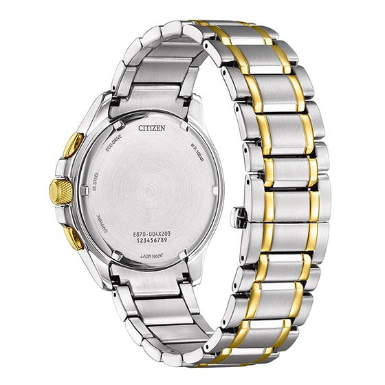 Citizen BL8164-57E Eco Drive Classic 8700 42mm Black Dial Two Tone Stainless Steel Men's Watch