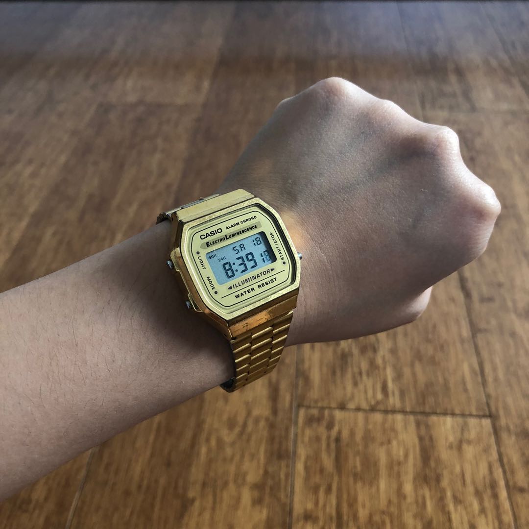 Casio A168WG-9WDF Digital Alarm Chrono Stainless Steel Men's & Women's Watch - mzwatcheslk srilanka