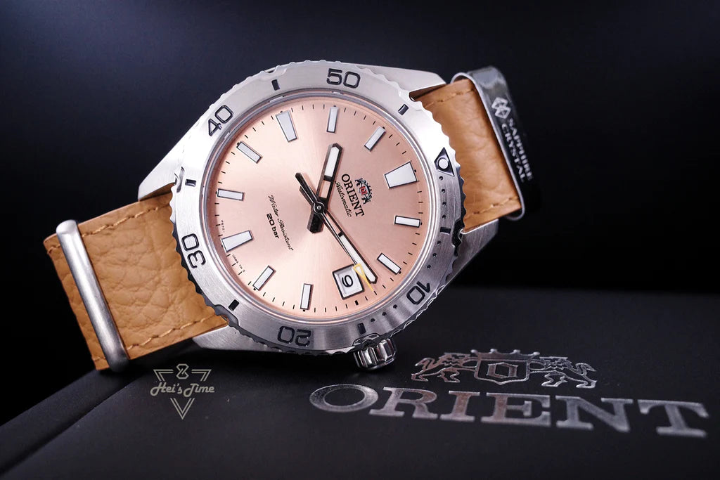 Orient RA-AC0Q05P10B Mako 40 Sports Automatic Leather Strap Men's Watch