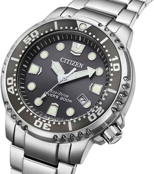 Citizen BN0167-50H Promaster Diver Eco Drive 44mm Grey Dial Stainless Steel Bracelet Men’s Watch