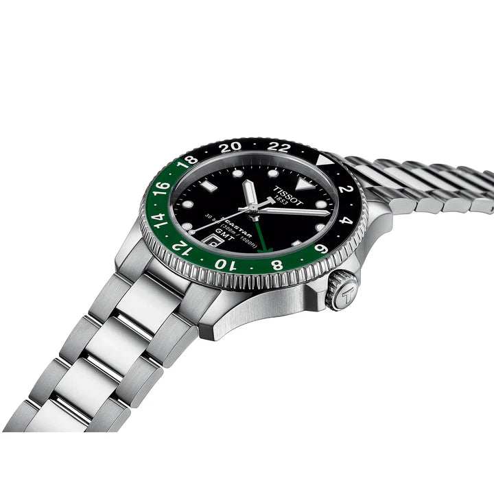 Tissot T1208521105100 Seastar 1000 Quartz GMT 40mm Black Dial