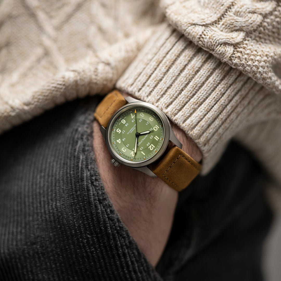 Hamilton H70205860 Khaki Field Titanium 38mm Green Dial Automatic Men's Watch