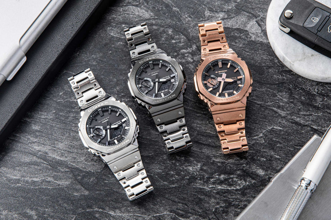 Casio GM-B2100D-1AER Silver Solar Power With Bracelet Men's Watch - mzwatcheslk srilanka