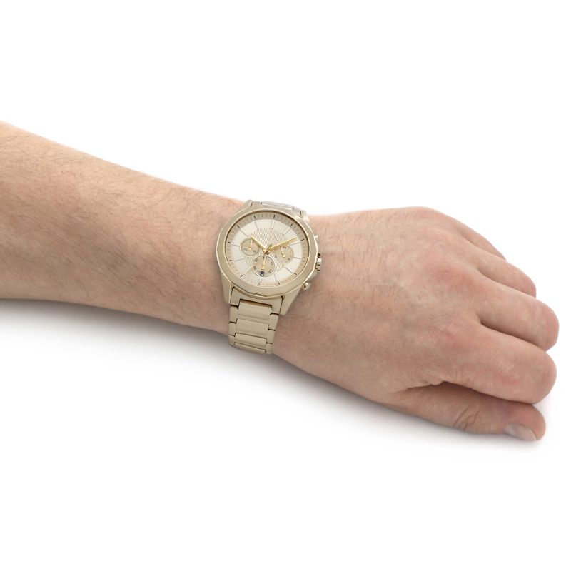 Armani Exchange AX2602 Gold Chronograph Dial Gold Tone Bracelet Men's Watch - mzwatcheslk srilanka