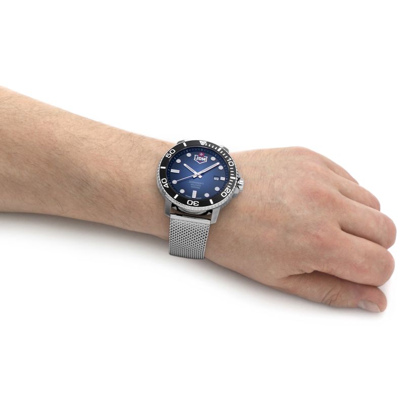 JDM Military JDM-WG008-04 Tango Blue Dial Stainless Steel Mesh Men's Watch - mzwatcheslk srilanka