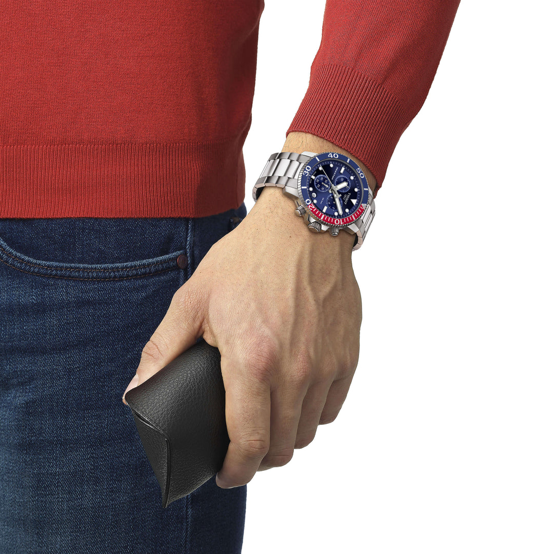 Tissot T1204171104103 Seastar 1000 Quartz Chronograph Blue Men's Watch - mzwatcheslk srilanka