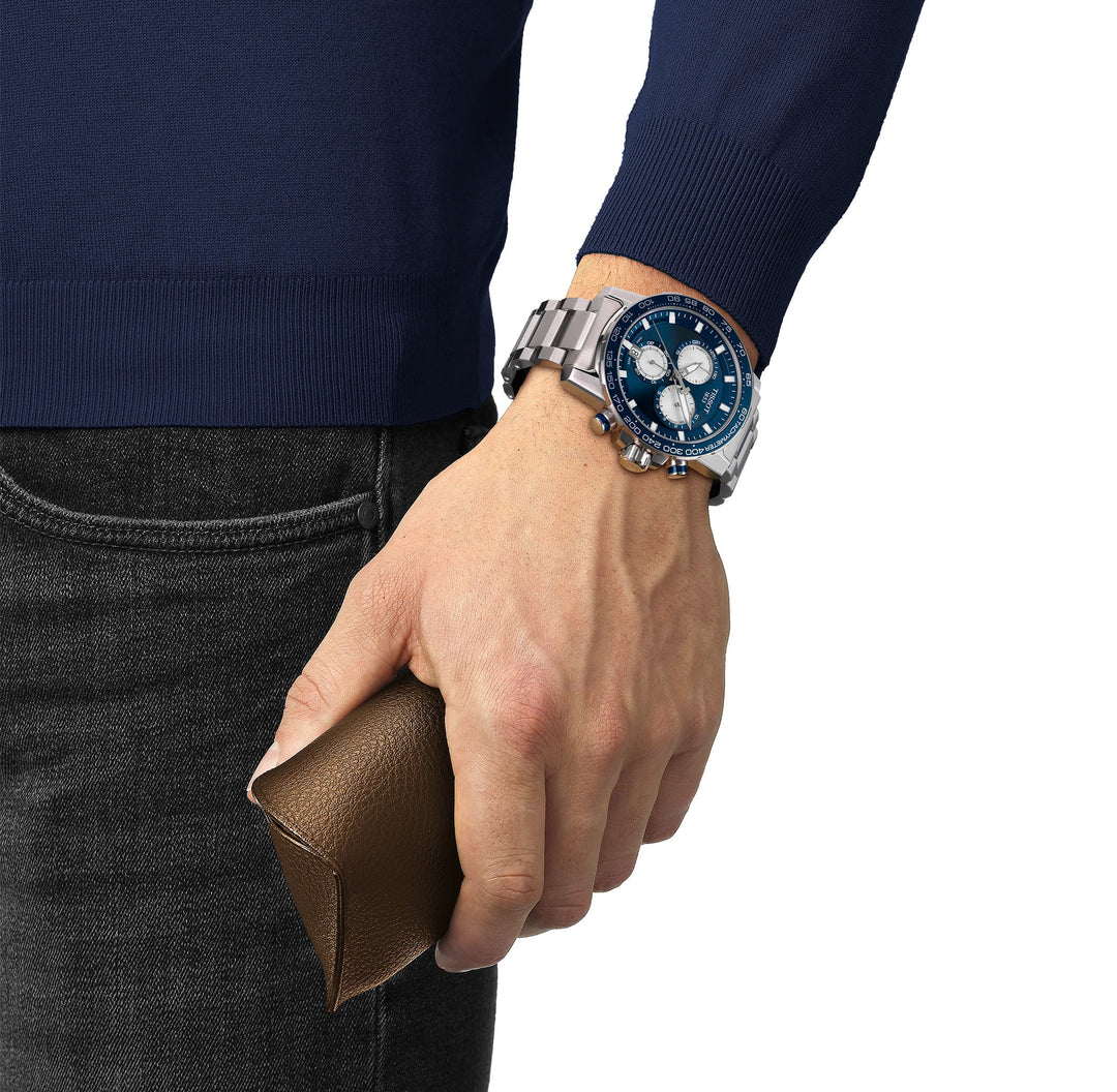 Tissot T1256171104100 Super Sport Blue Chronograph Men's Watch - mzwatcheslk srilanka