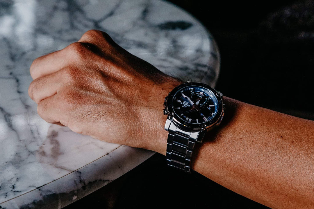Casio Edifice ECB-20DB-1AEF Stainless Steel Bracelet Black/Blue Dial Mens Watch - mzwatcheslk srilanka