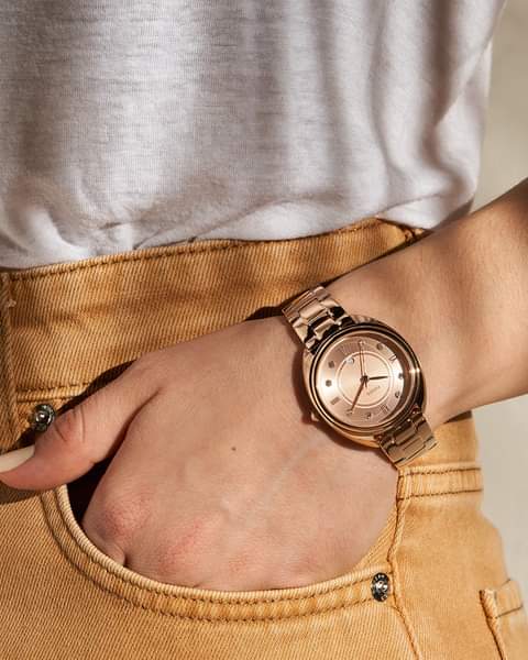 Fossil ES5070 Gabby Crystal Accents Rose Gold Tone Stainless Steel Quartz Women's Watch - mzwatcheslk srilanka