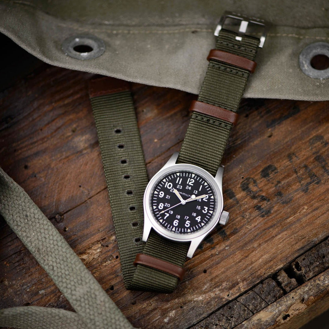 Hamilton H69439931 Khaki Field Mechanical 38mm Nylon Green Strap 80h Power Reserve Men's Watch - mzwatcheslk srilanka