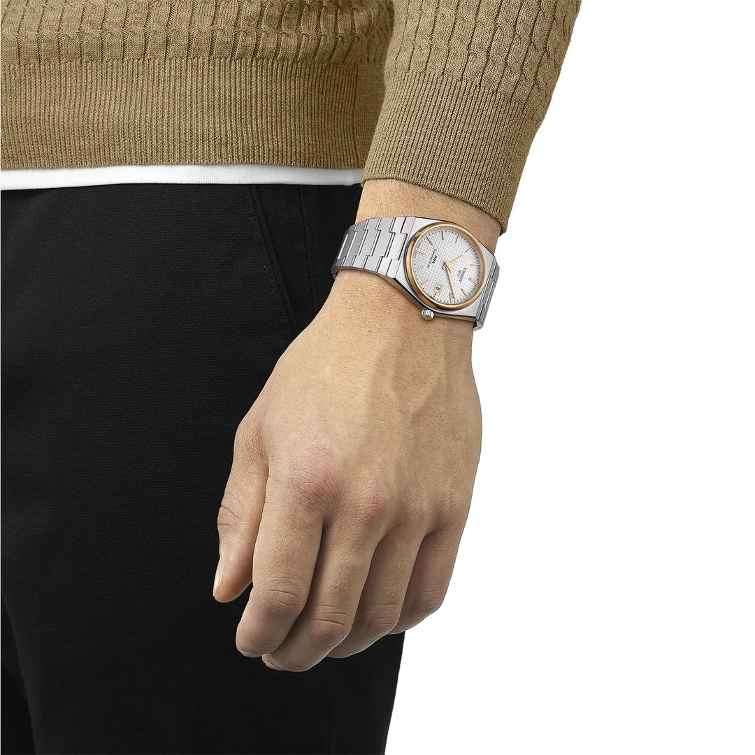 Tissot T1374072103100 PRX 40 205 Powermatic 80 White Dial Stainless Steel Bracelet Men's Watch - mzwatcheslk srilanka