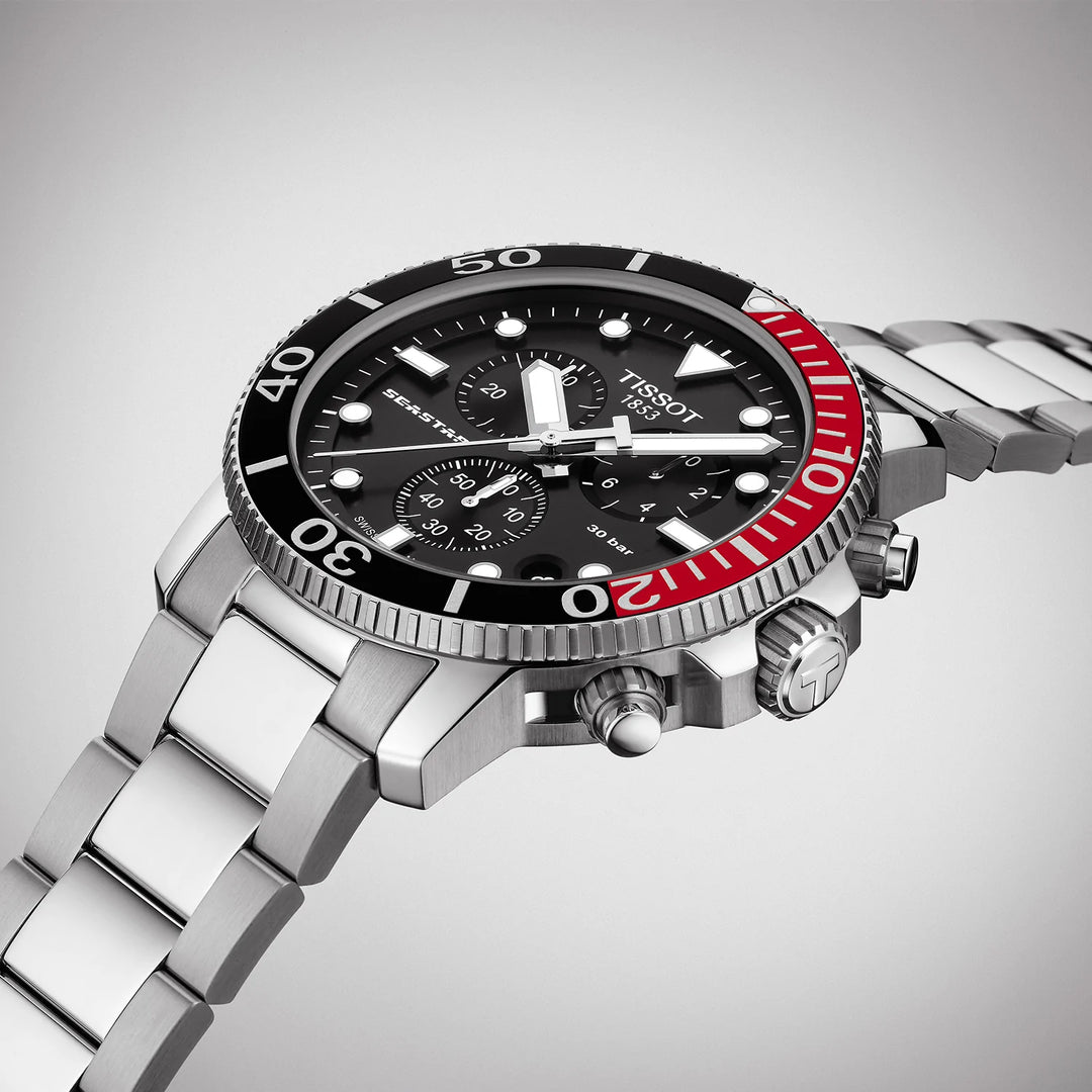 Tissot T1204171105101 Seastar 1000 Chronograph Black Dial Stainless Steel Men's Watch - mzwatcheslk srilanka
