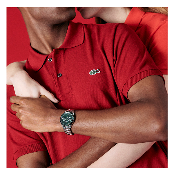 Lacoste 2011080 Men's Boston Stainless Steel Bracelet Green Dial Men's Watch - mzwatcheslk srilanka