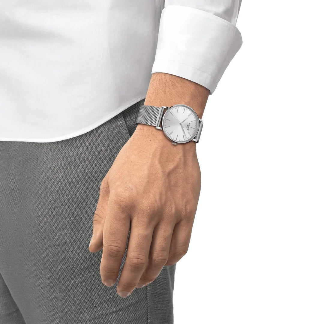Tissot Everytime T1434101101100 Silver Dial Steel Mesh Bracelet Men's Watch - mzwatcheslk srilanka