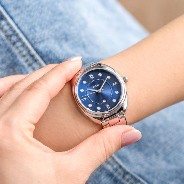 Fossil ES5087 Gabby Blue Dial Stainless Steel Quartz Women's Watch - mzwatcheslk srilanka