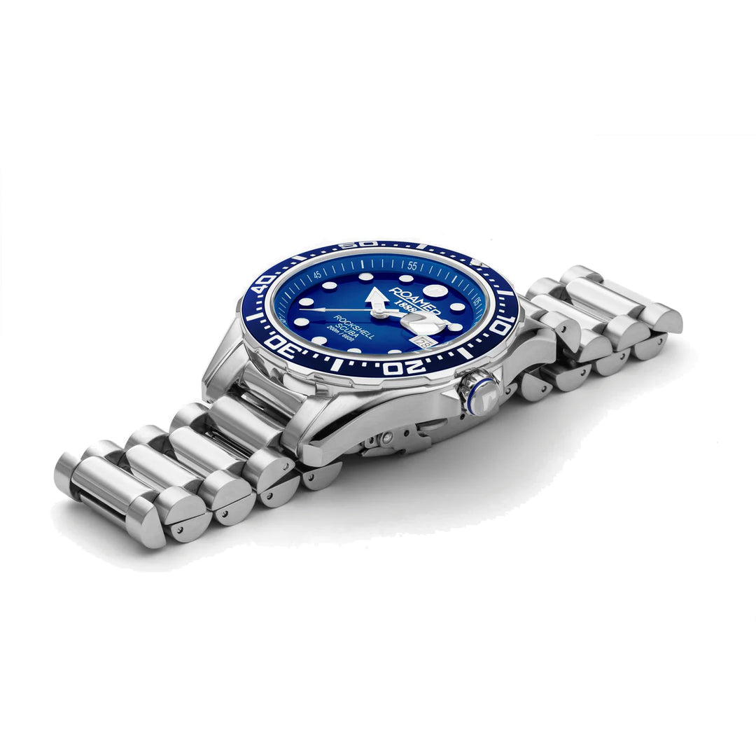 Roamer 220858 41 45 50 Rockshell Scuba Blue Dial Stainless Steel Bracelet Men's Watch - mzwatcheslk srilanka