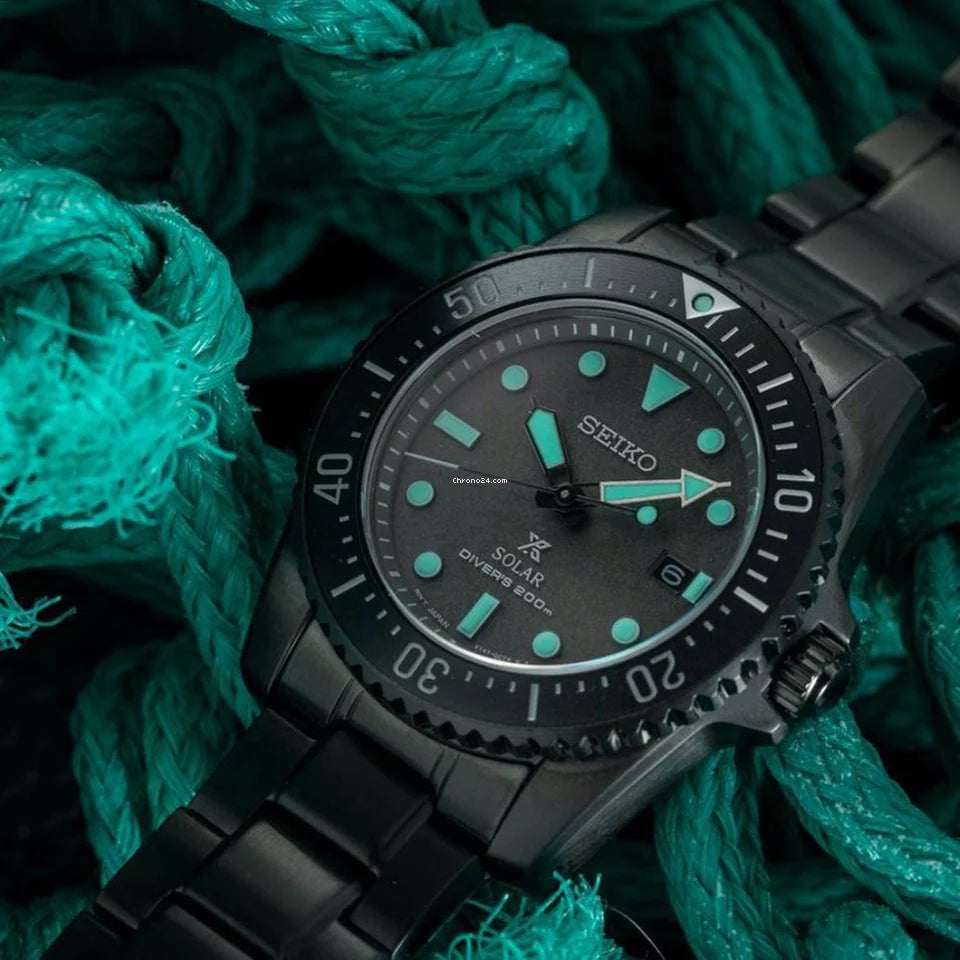 Seiko SNE587P1 Prospex "Black Series" Solar Diver's Scuba Diver Men's Watch - mzwatcheslk srilanka