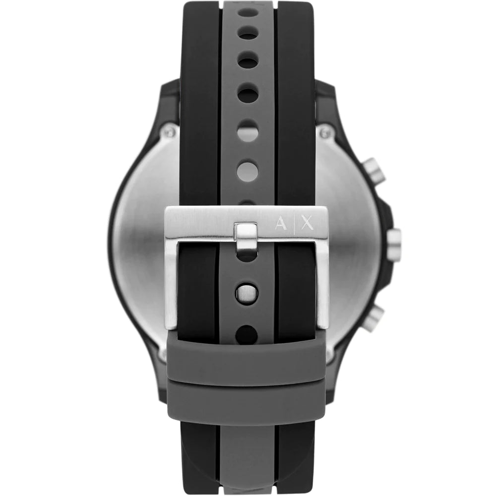 Armani Exchange AX2447 Black Chronograph Dial Black Silicone Strap Men's Watch - mzwatcheslk srilanka