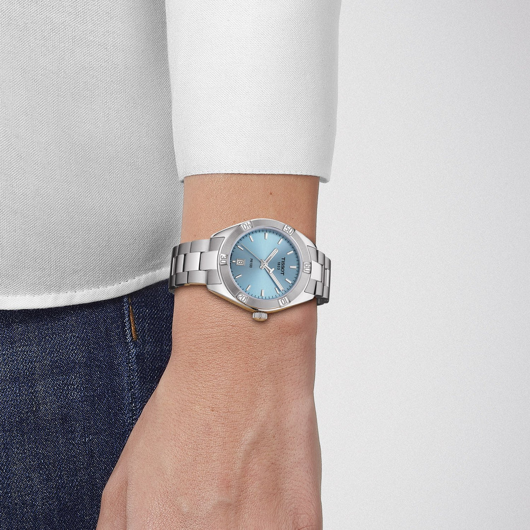 Tissot T1019101135100PR100 Sport Chic Blue Stainless Steel Bracelet Women’s Watch - mzwatcheslk srilanka
