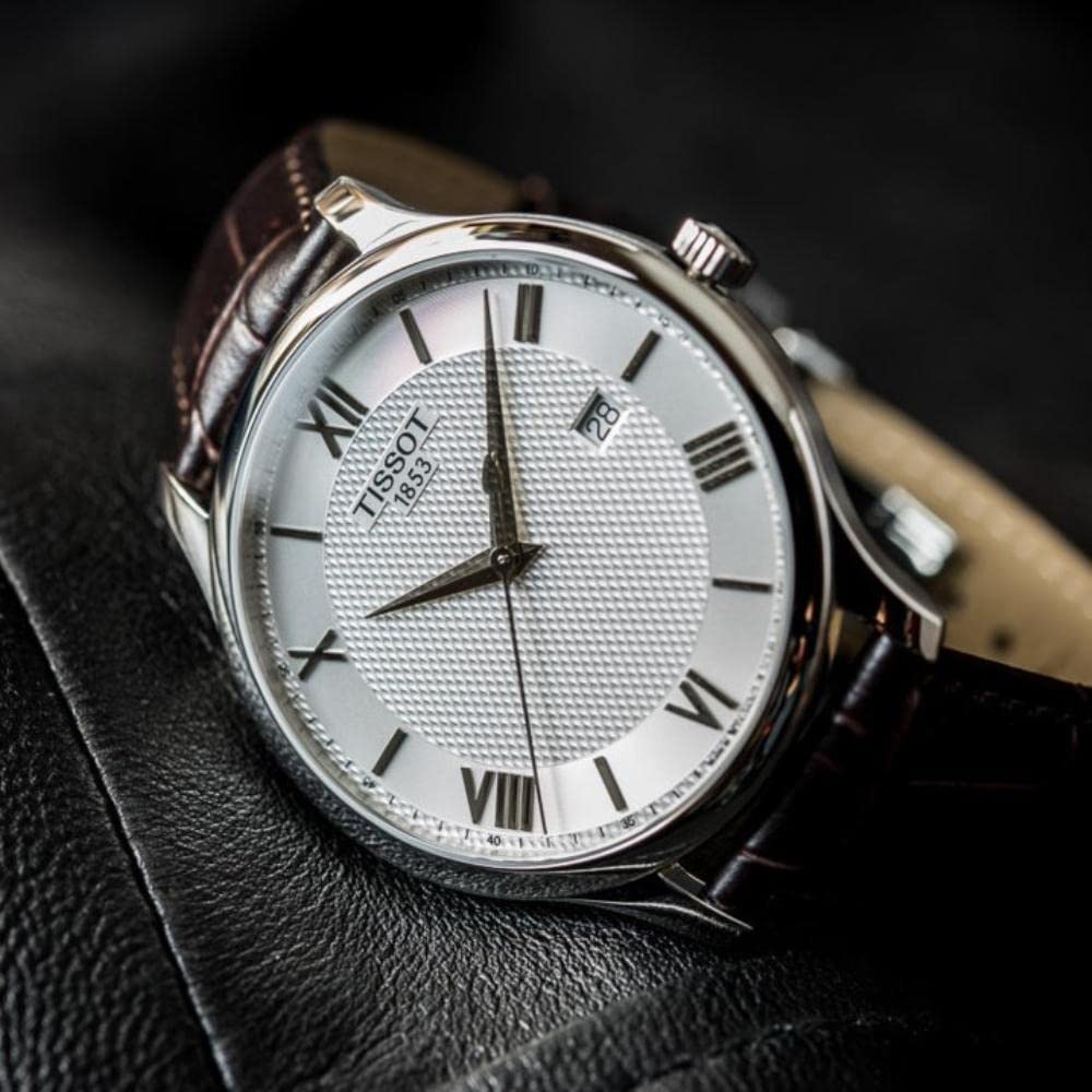 Tissot Tradition T0636101603800 Grain D’orge Decoration Dial Men's Watch - mzwatcheslk srilanka