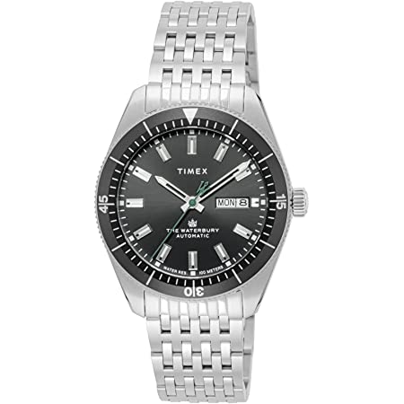 Timex Waterbury TW2V24900 Dive Automatic Black Dial Stainless Steel Bracelet Men's Watch - mzwatcheslk srilanka