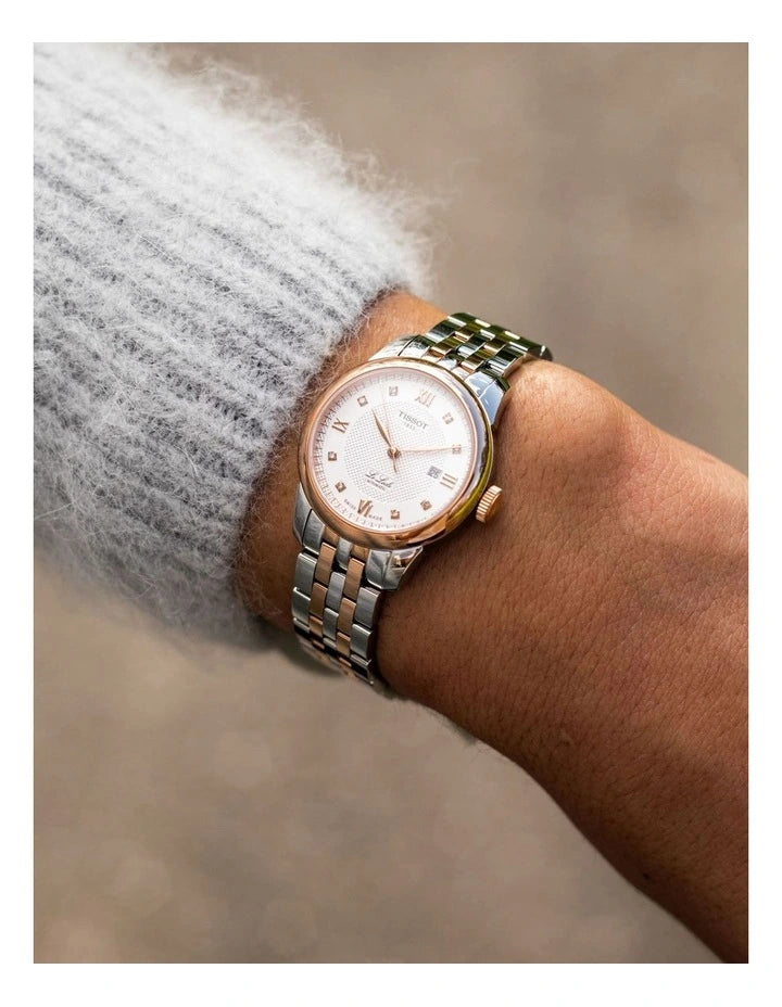 Tissot T0062072203600 Le Locle Two-Tone Stainless Steel Silver Dial Women’s Watch - mzwatcheslk srilanka