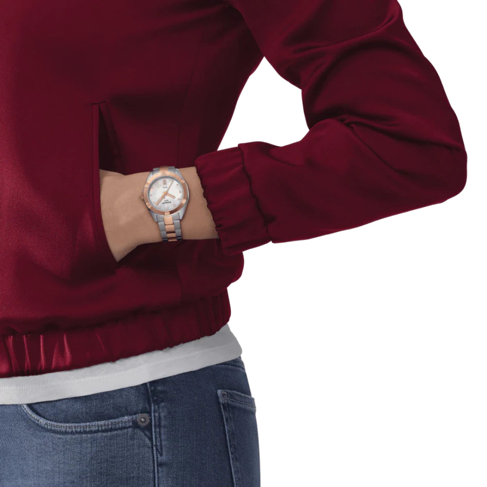 Tissot T1019102211600 PR100 Sport Chic Two Tone Bracelet Women’s Watch - mzwatcheslk srilanka