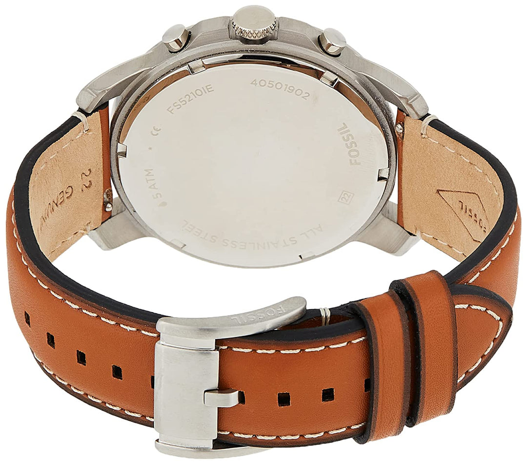 Fossil FS5210 Grant Blue Chronograph Dial Brown Leather Strap Men's Watch - mzwatcheslk srilanka