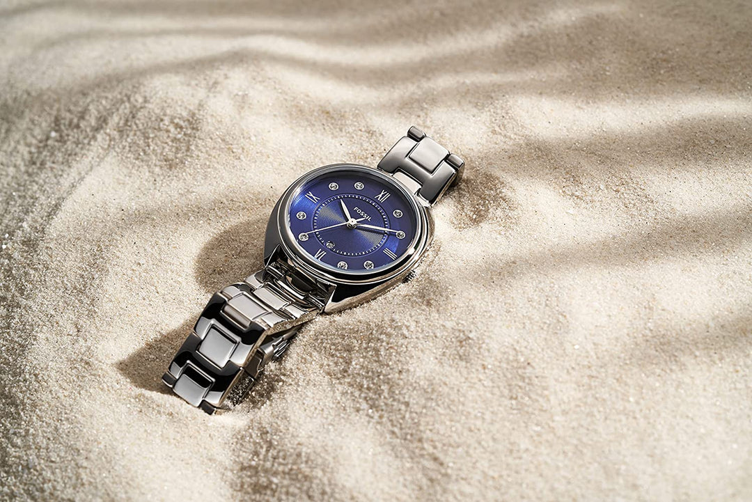 Fossil ES5087 Gabby Blue Dial Stainless Steel Quartz Women's Watch - mzwatcheslk srilanka