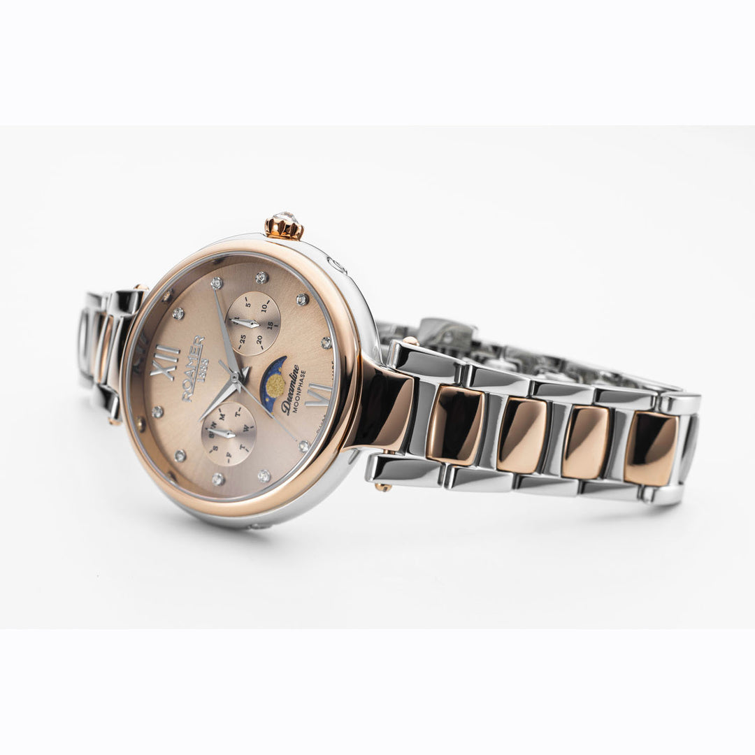 Roamer 858801 49 38 50 Dreamline Moonphase Cream Sunray Dial Women's Watch - mzwatcheslk srilanka