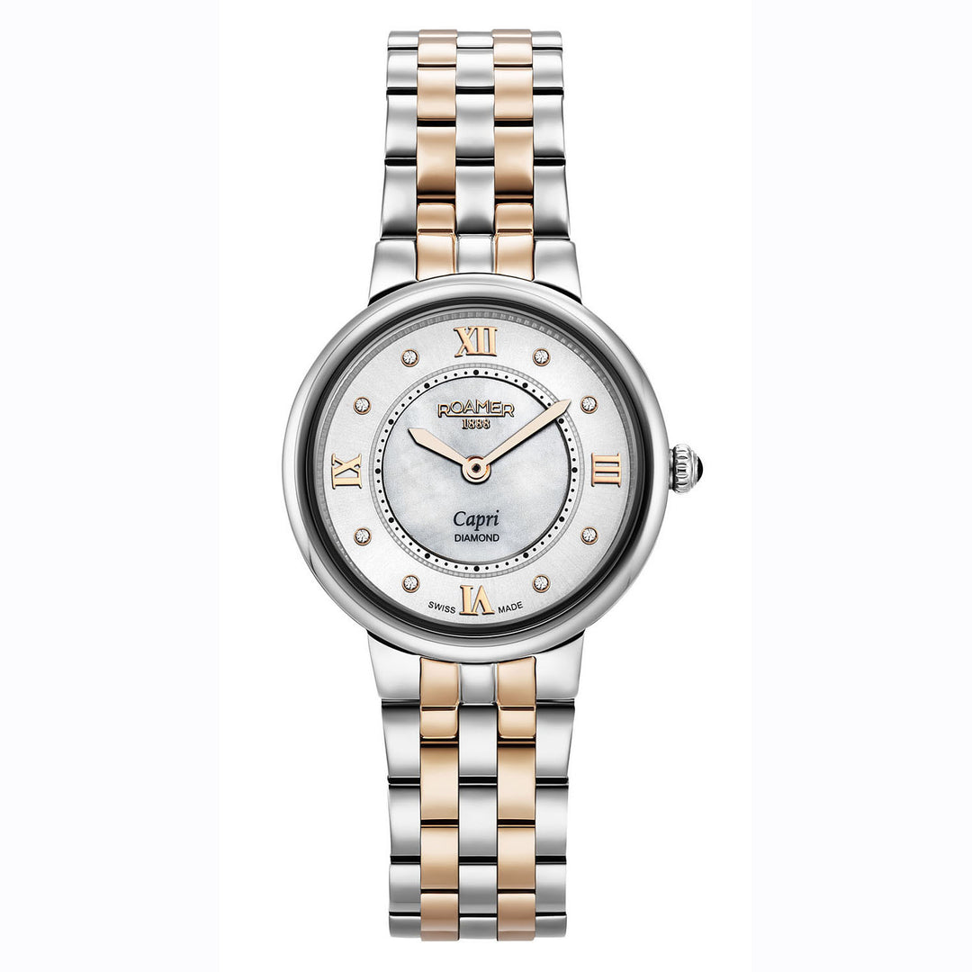 Roamer 859845 48 29 50 Capri Diamonds White Mother Of Pearl Dial Women's Watch - mzwatcheslk srilanka