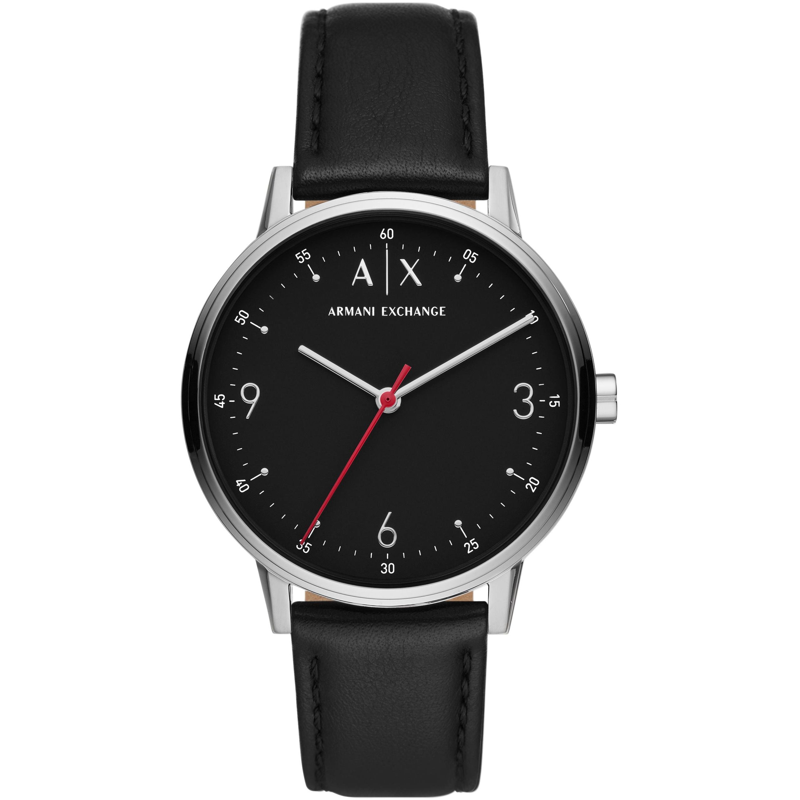 Armani Exchange AX2739 Black Dial Black Leather Men's Watch