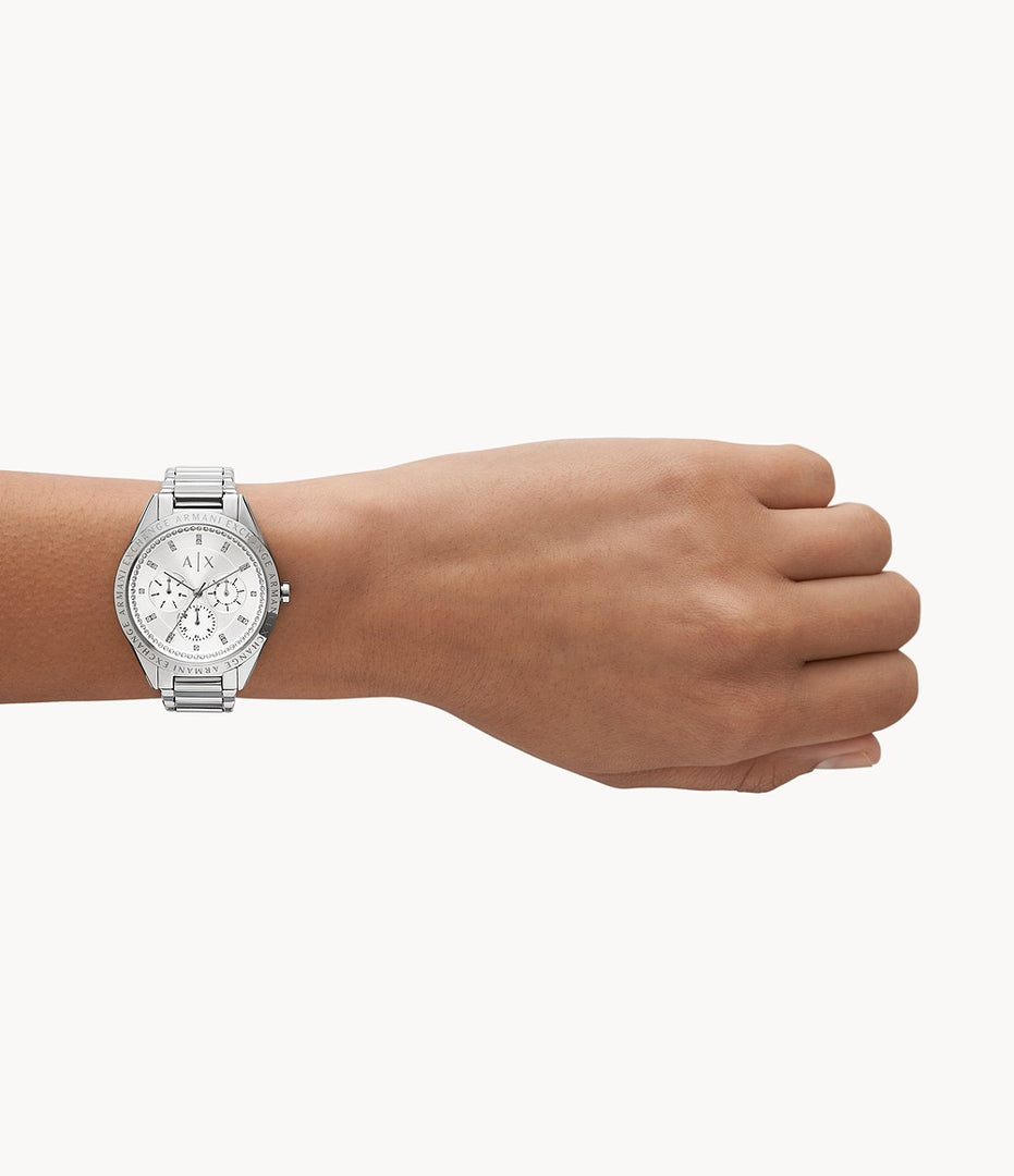 Armani Exchange AX7142SET Interchangeable Bezel Watch Crystal Set Stainless Steel Women's Watch - mzwatcheslk srilanka