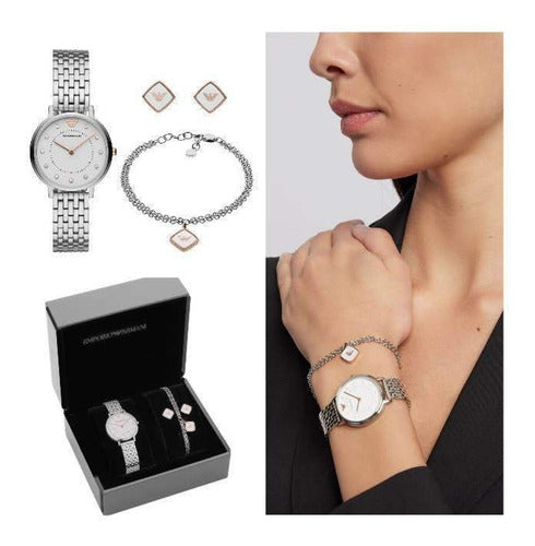 Emporio Armani AR80023 Gift Set Steel Bracelet Women's Watch - mzwatcheslk srilanka