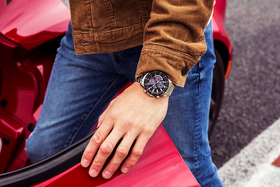 Casio Edifice EQS-900DB-1AV Chronograph Solar Mens Watch - mzwatcheslk srilanka
