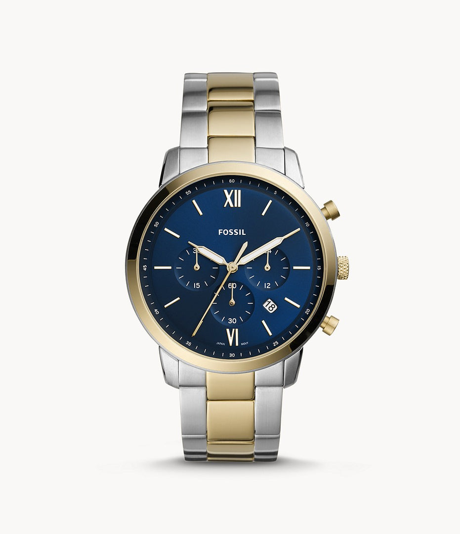 Fossil FS5706 Neutra Blue Dial Stainless Steel Chronograph Quartz Men's Watch - mzwatcheslk srilanka