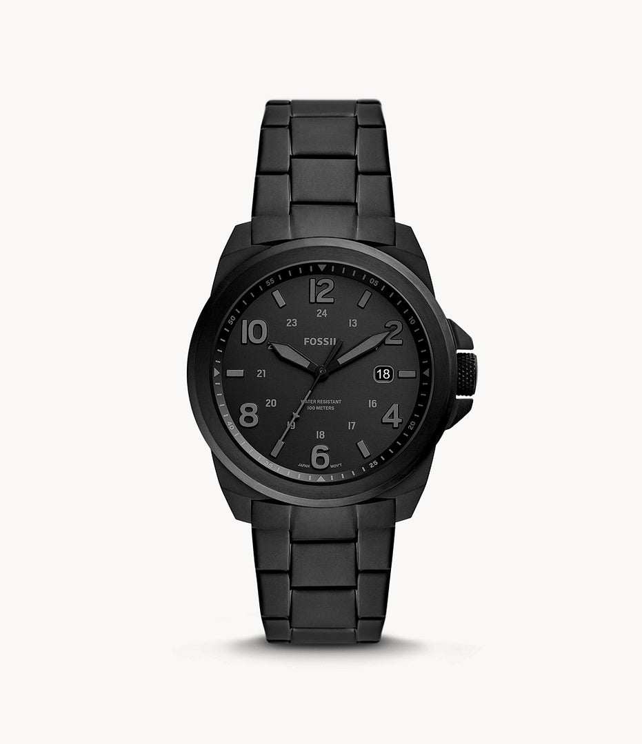 Fossil FS5940 Bronson Black Dial Black Stainless Steel Bracelet Men's Watch - mzwatcheslk srilanka