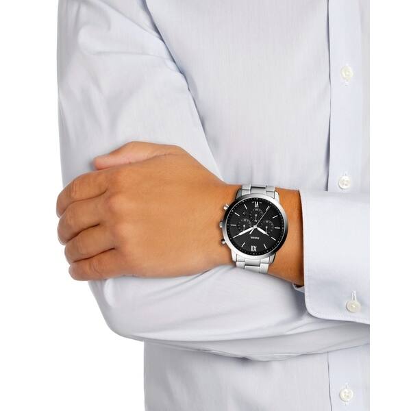 Fossil FS5384 Neutra Black Chronograph Dial Stainless Steel Bracelet Men's Watch - mzwatcheslk srilanka