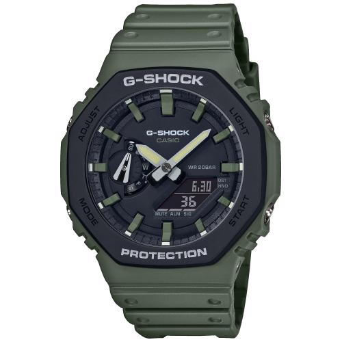 Casio G-Shock GA-2110SU-3AER Carbon Core Green Rubber Strap Digital Display Men's Watch - mzwatcheslk srilanka