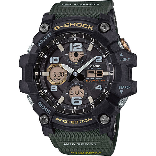 Casio G-Shock GWG-100-1A3ER Mudmaster Waveceptor Green Strap Men's