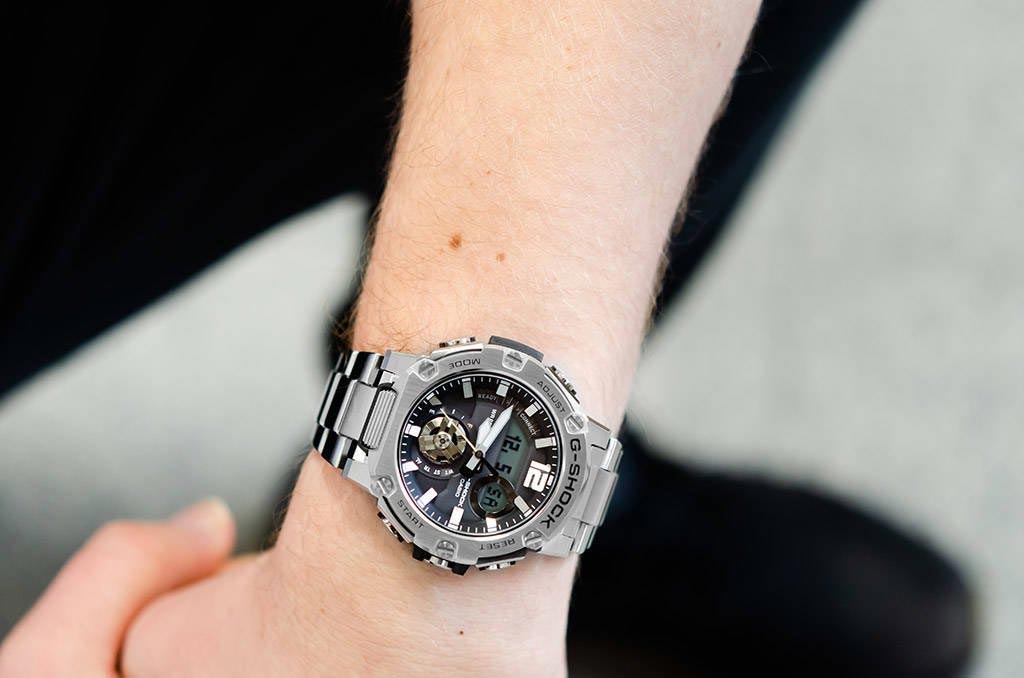 Casio G-SHOCK GST-B300SD-1AER G-STEEL Carbon Core Guard Bluetooth Solar Men's Watch - mzwatcheslk srilanka